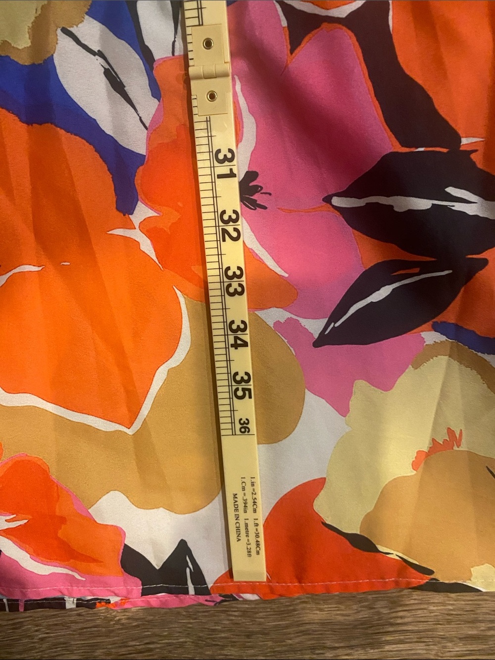 Rachel Zoe Orange Floral Print skirt with Pink and Purple Accents - Picture 5 of 7
